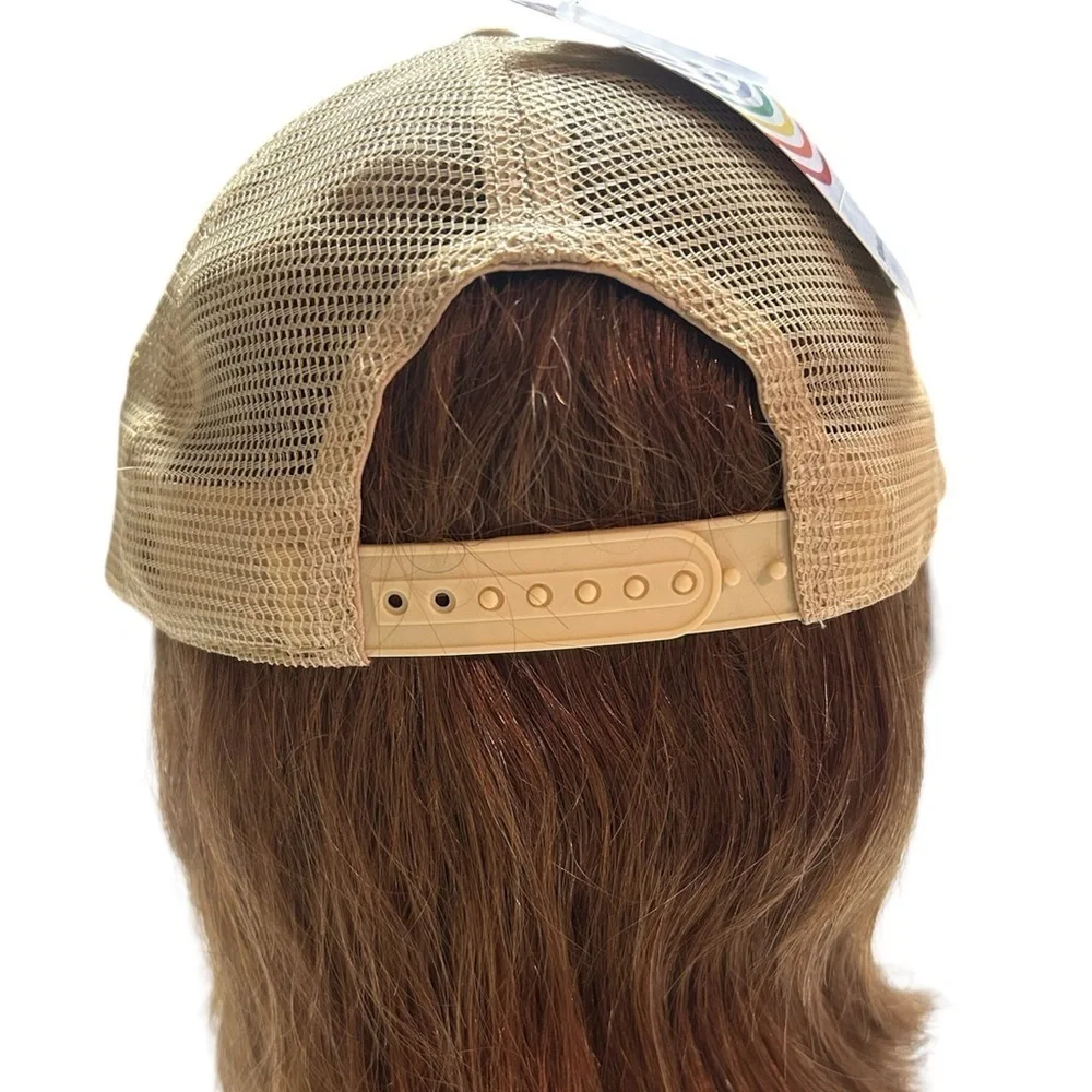 Tan Mesh Trucker Hat with Colorful 'Proud' Embroidery, 3 pc. Bundle, NWT